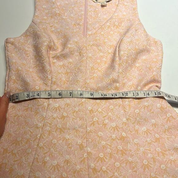 Yumi Kim Pink Embroidered Skater Mini Dress Size 6/8 - Picture 7 of 9